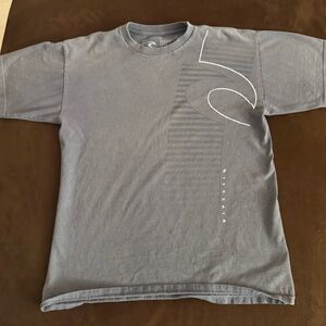 Rip Curl Gray Short-Sleeve Graphic Tee with Logo Accent